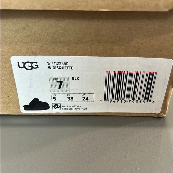 UGG Black Plush Lined Slippers - Picture 2 of 15
